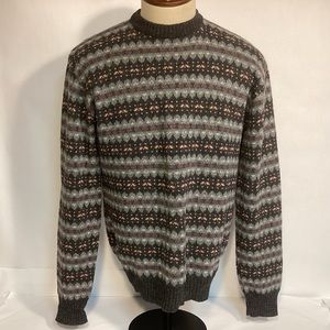 Italain Mens Crewneck Gray Sweater By Monte made in Italy size XL